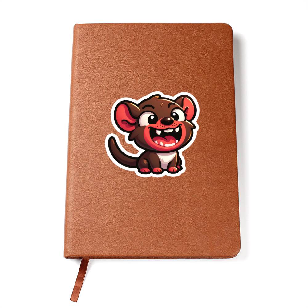 Cute Tasmanian devil sticker 190 - Vegan Leather Journal
