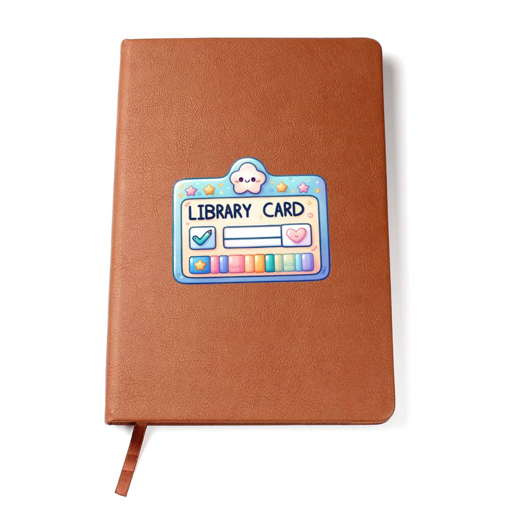 Cute Back to School Sticker 082 - Vegan Leather Journal