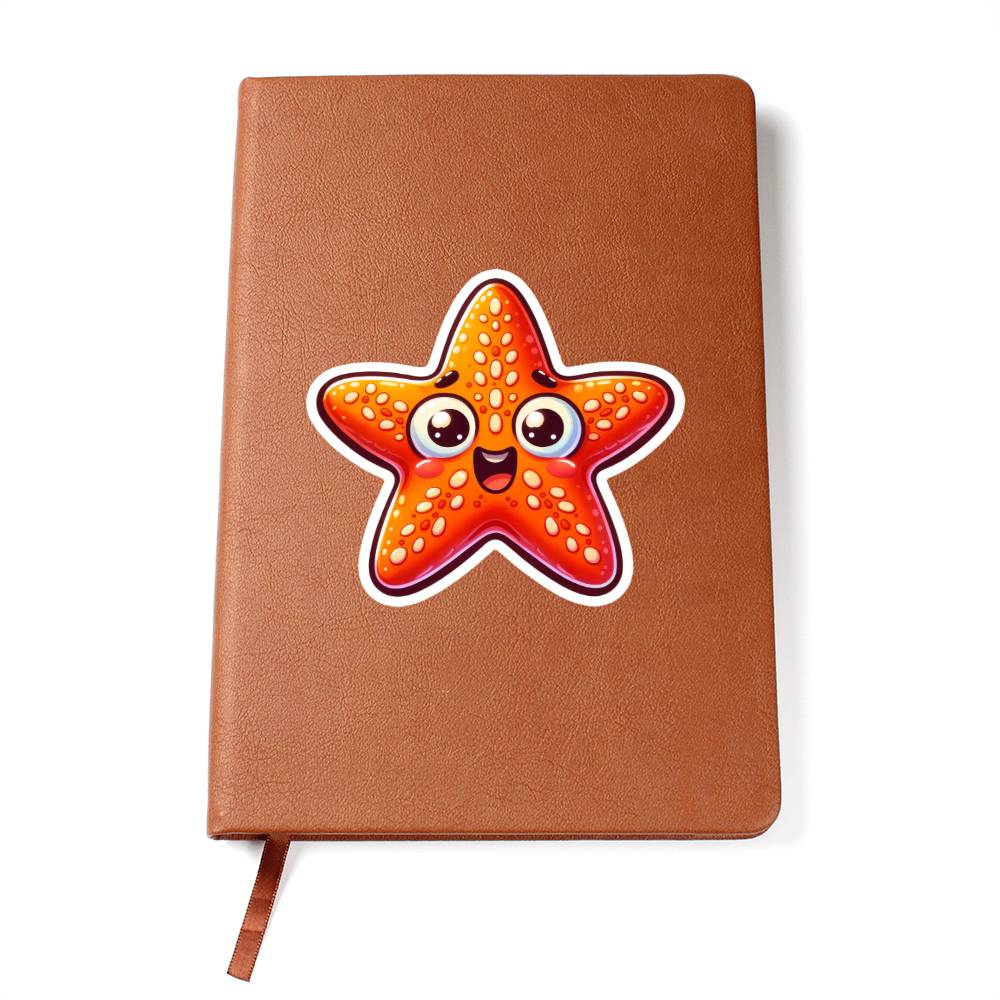 Cute Starfish sticker 180 - Vegan Leather Journal