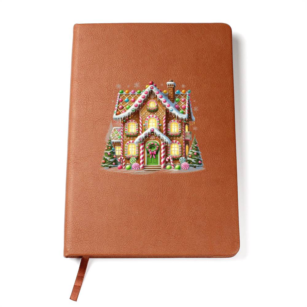 Christmas Gingerbread House 007 - Vegan Leather Journal