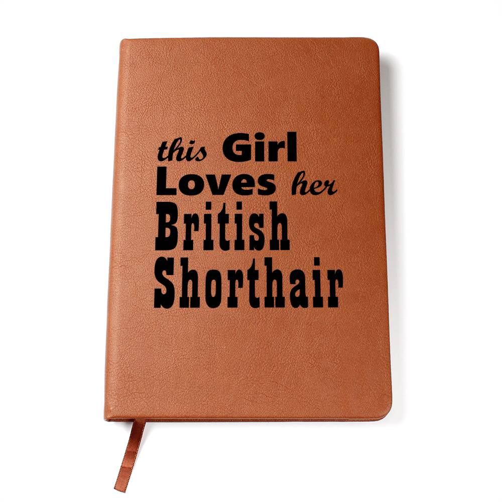 British Shorthair - Vegan Leather Journal