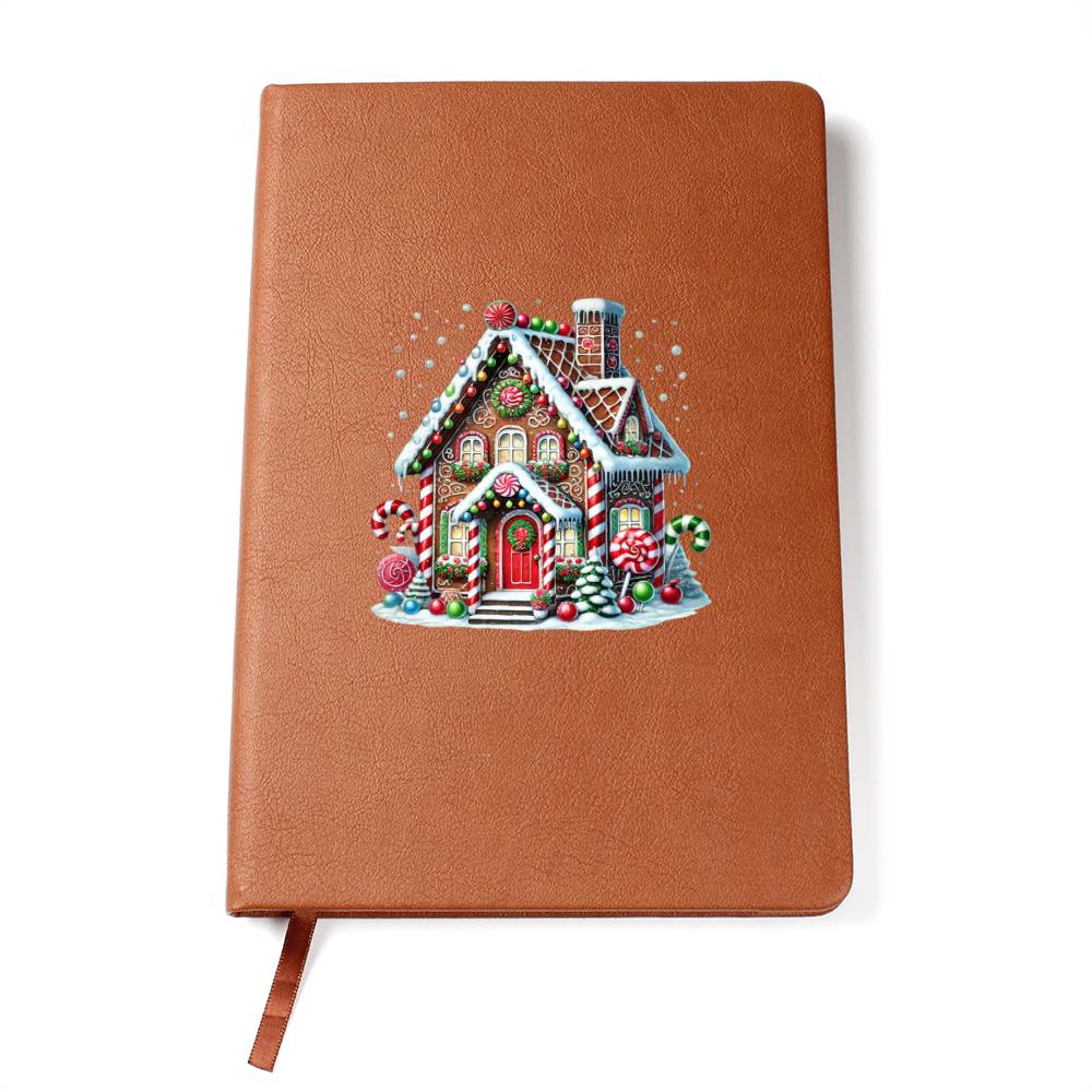 Christmas Gingerbread House 018 - Vegan Leather Journal