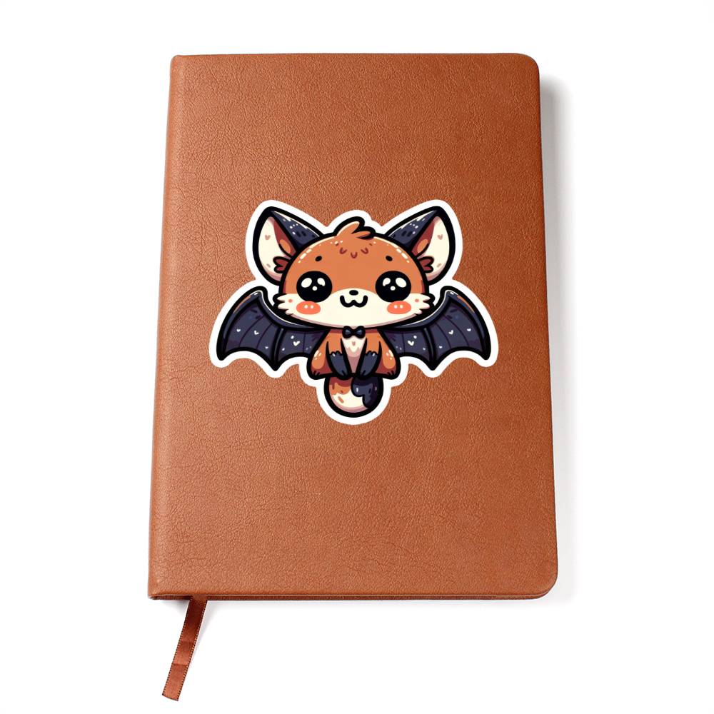 Cute Flying Fox sticker 53 - Vegan Leather Journal