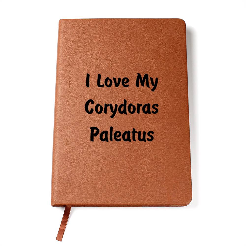 Love My Corydoras Paleatus - Vegan Leather Journal