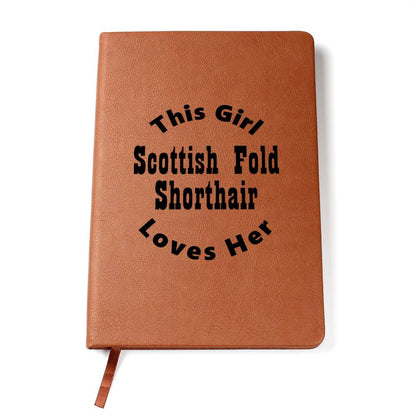 Scottish Fold Shorthair v2 - Vegan Leather Journal