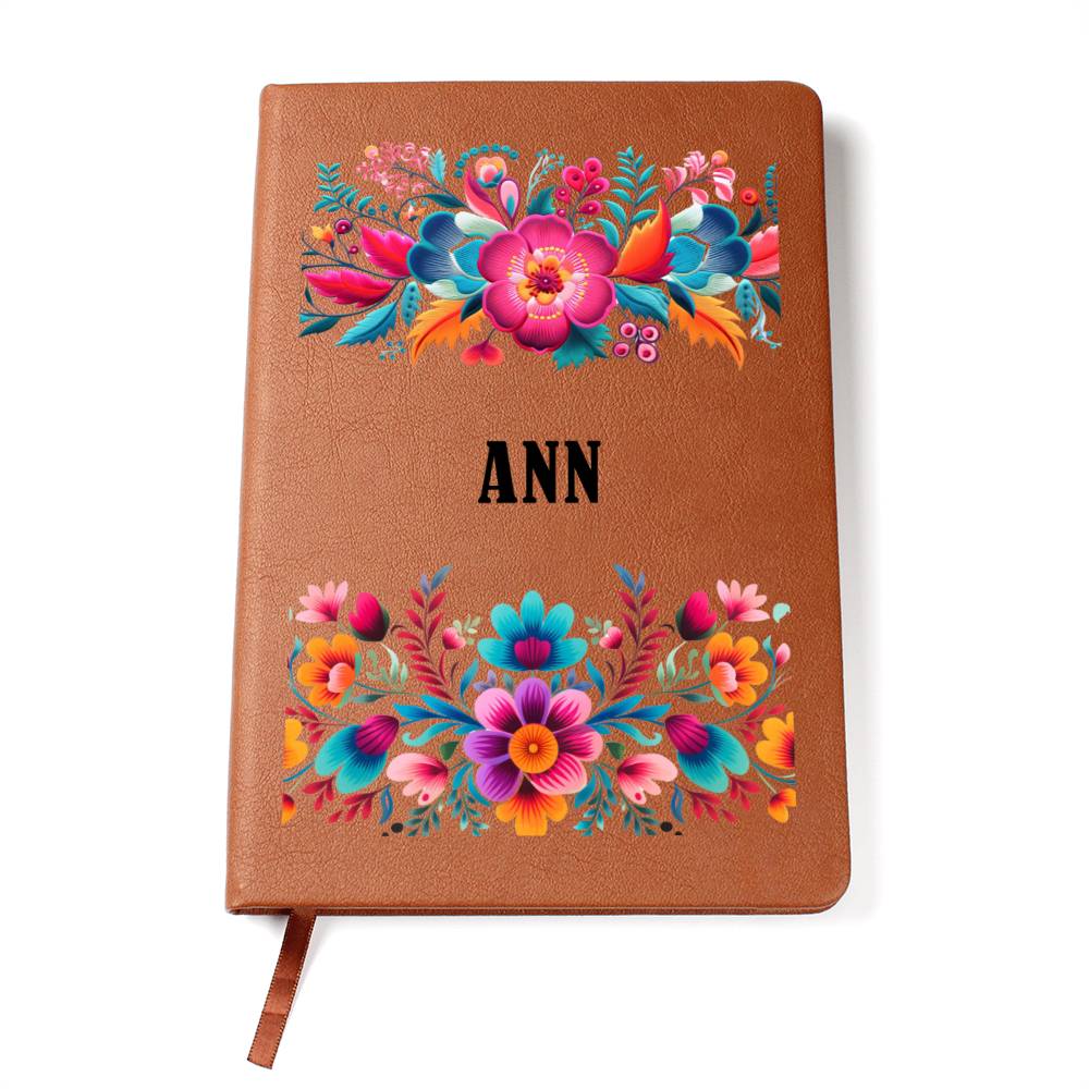 Ann (Mexican Flowers 2) - Vegan Leather Journal