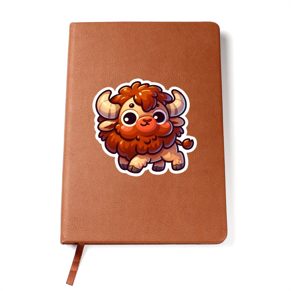 Cute Bison sticker 14 - Vegan Leather Journal