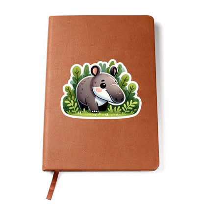 Cute Tapir sticker 188 - Vegan Leather Journal