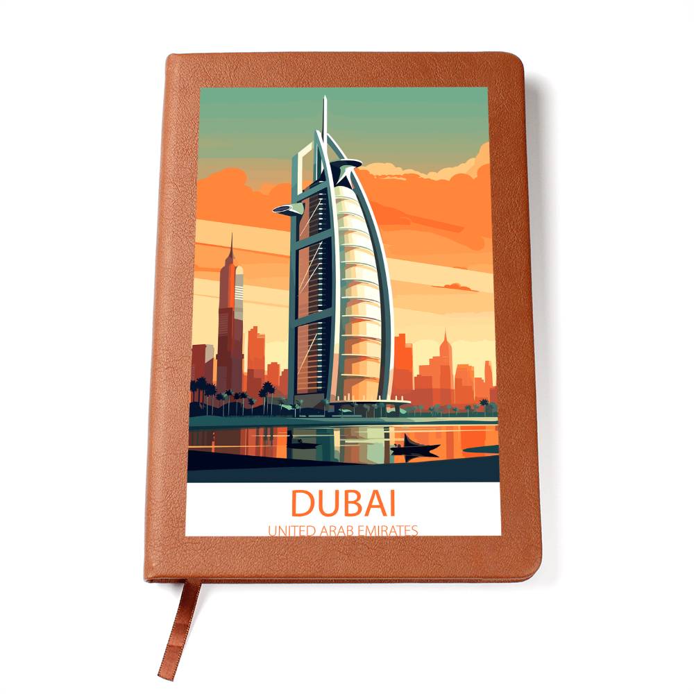 Famous Travel Destinations - Dubai, United Arab Emirates - Vegan Leather Journal
