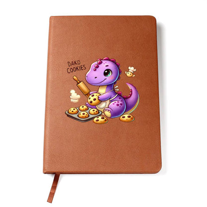 Colorful Baby Dinosaur 091 - Vegan Leather Journal