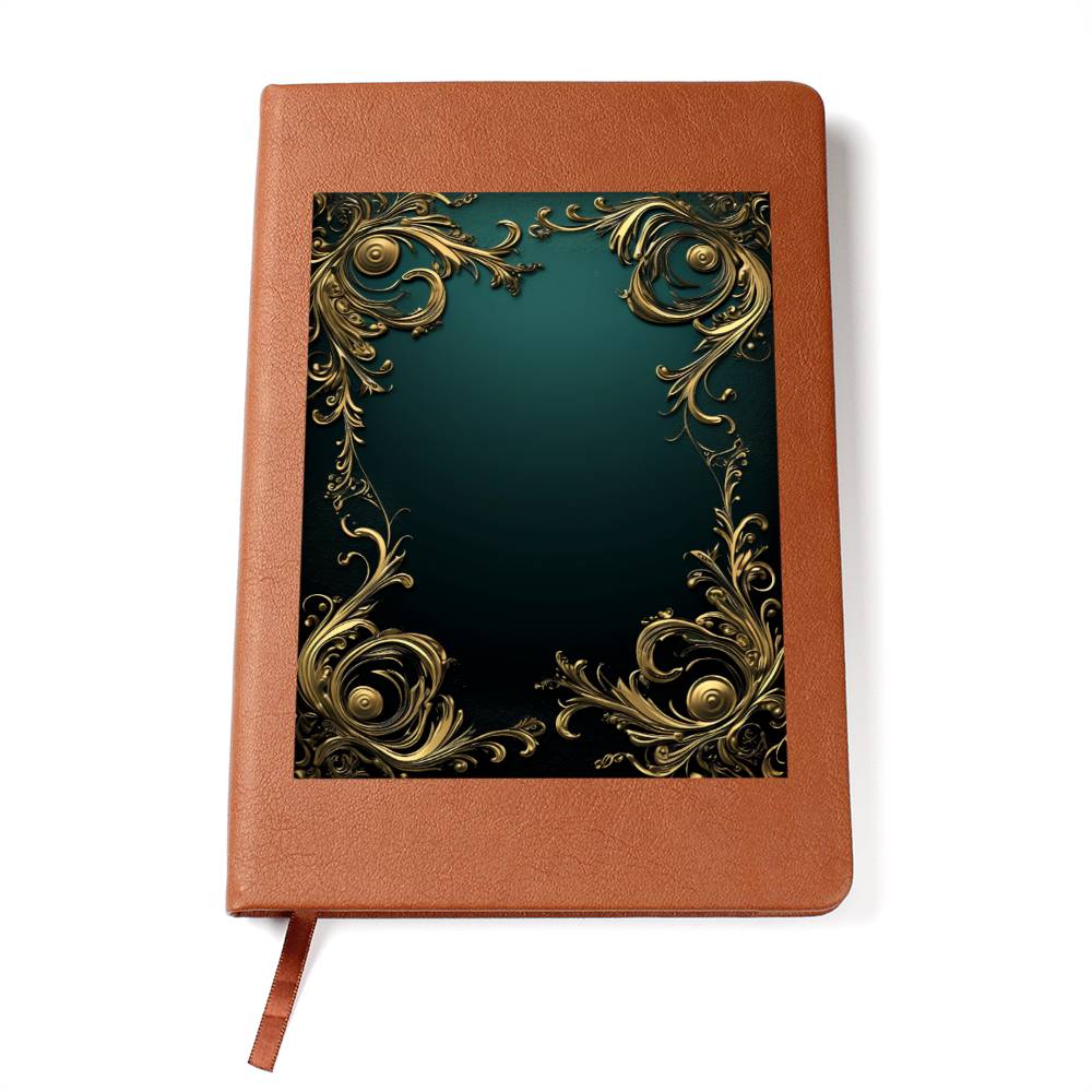 Ornate Gold Cover 054 - Vegan Leather Journal
