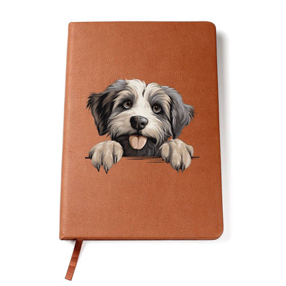 Pyrenean Shepherd Peeking - Vegan Leather Journal