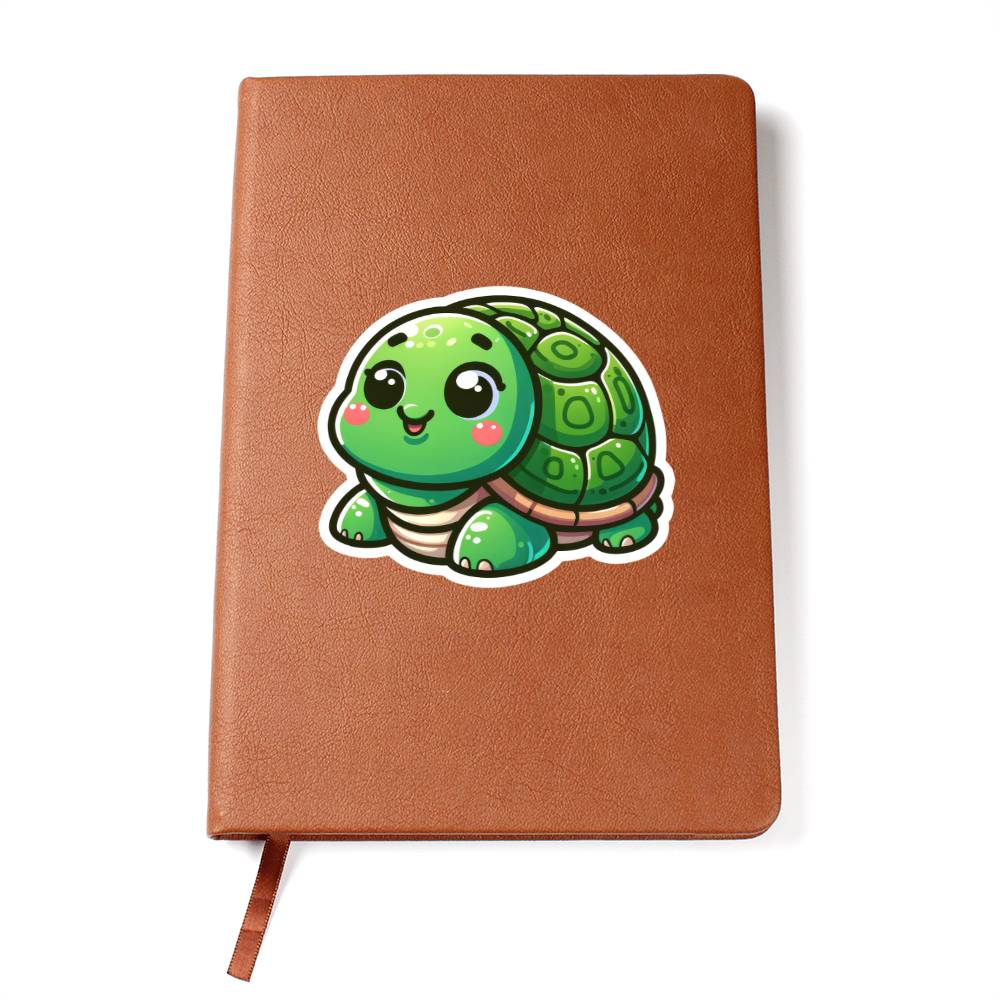 Cute Turtle sticker 202 - Vegan Leather Journal