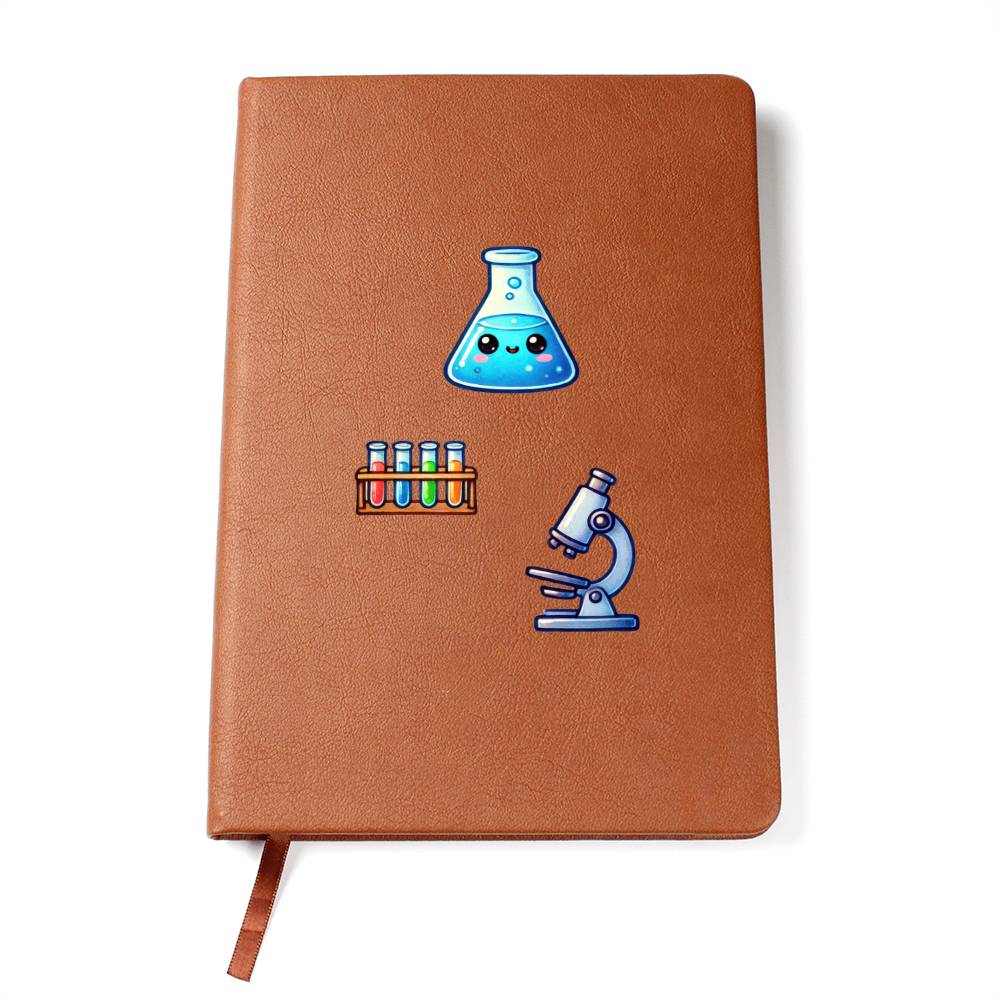 Cute Back to School Sticker 010 - Vegan Leather Journal