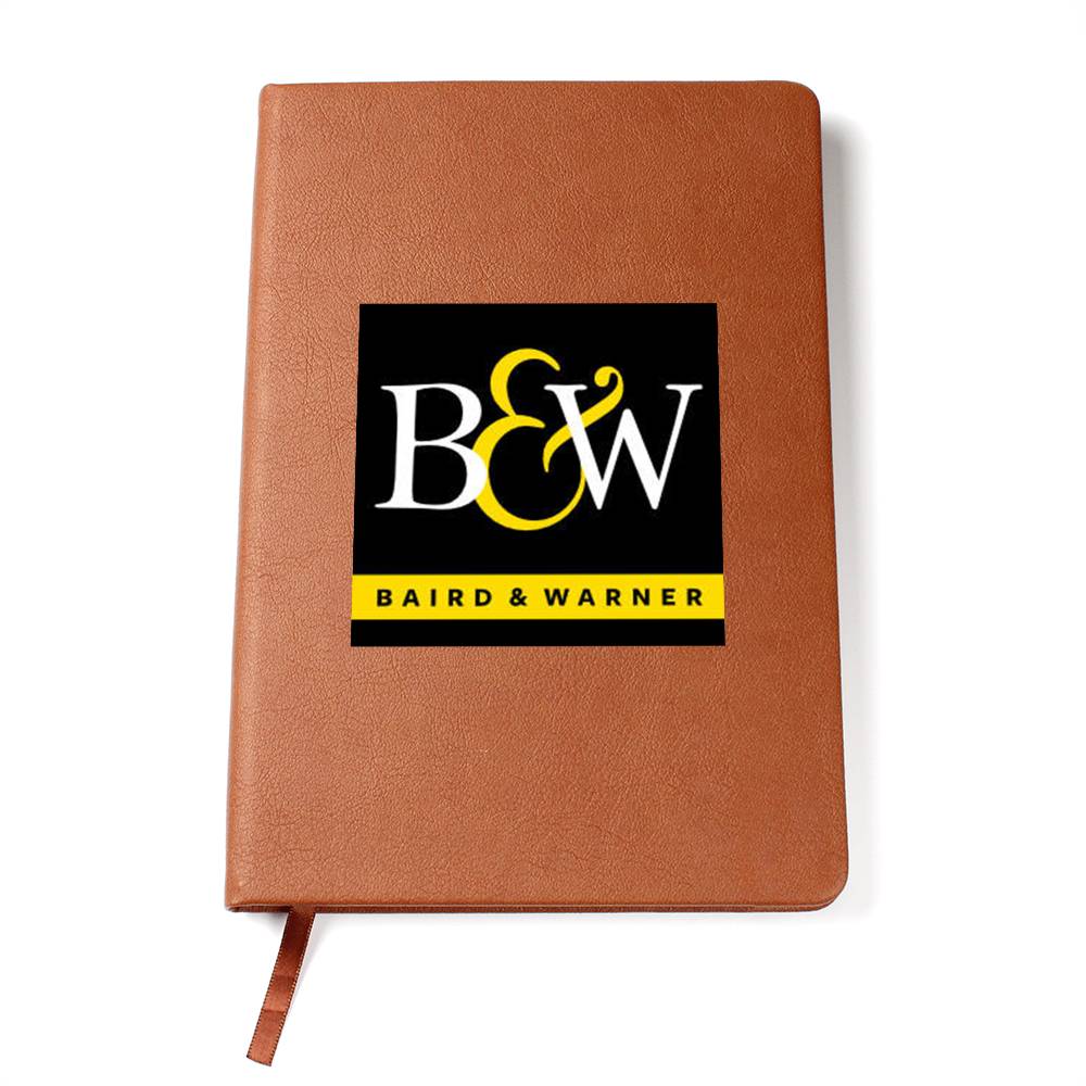 B and W - Vegan Leather Journal