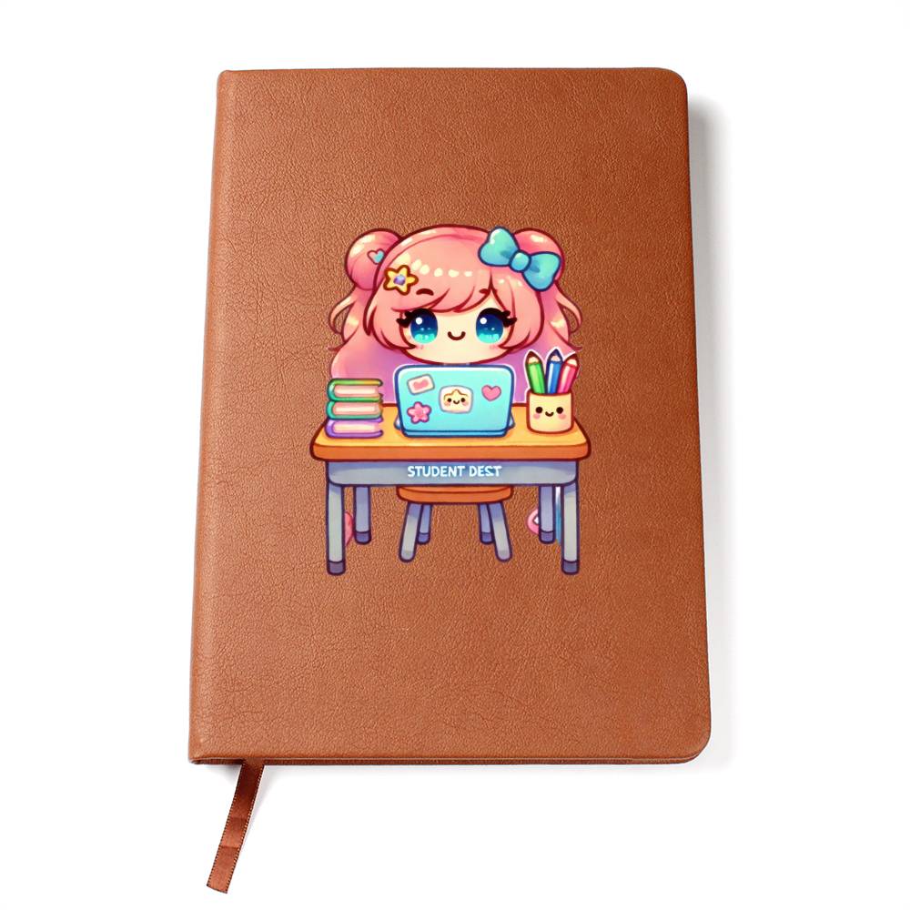 Cute Back to School Sticker 087 - Vegan Leather Journal