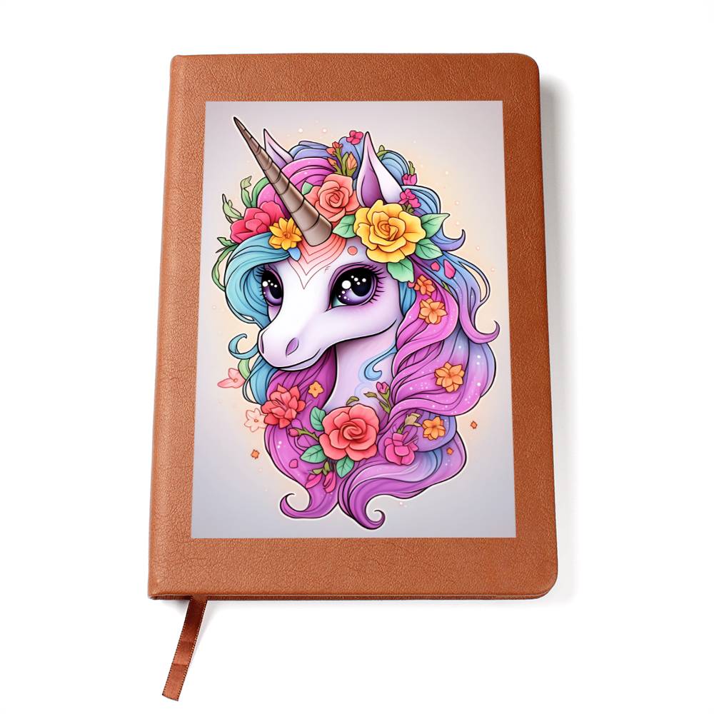 Cute Unicorn 022 - Vegan Leather Journal
