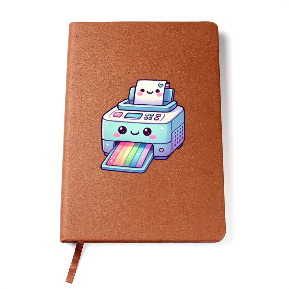 Cute Back to School Sticker 061 - Vegan Leather Journal