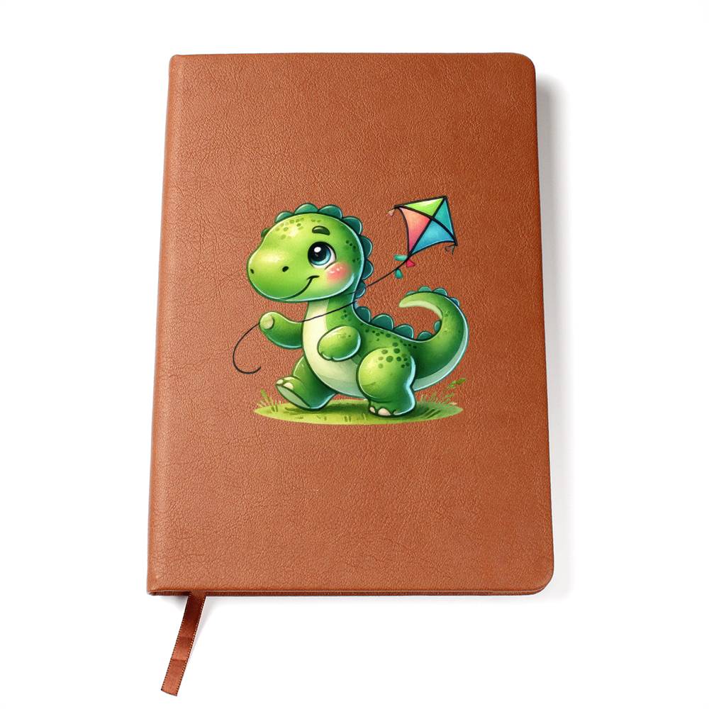 Colorful Baby Dinosaur 031 - Vegan Leather Journal