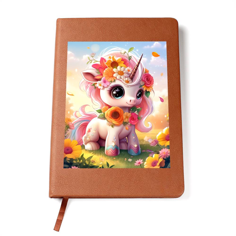 Cute Unicorn 106 - Vegan Leather Journal