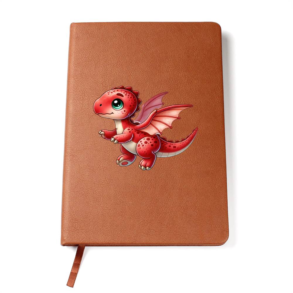 Colorful Baby Dinosaur 077 - Vegan Leather Journal