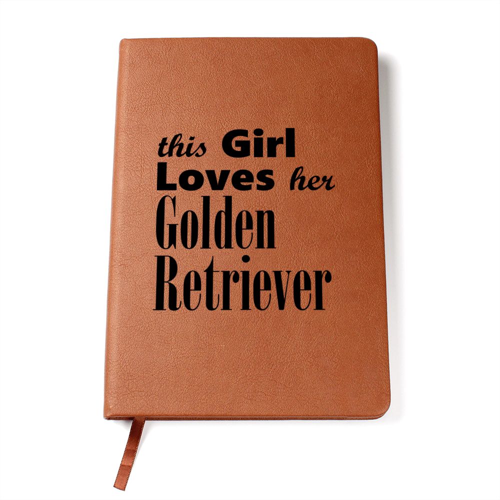 Golden Retriever - Vegan Leather Journal