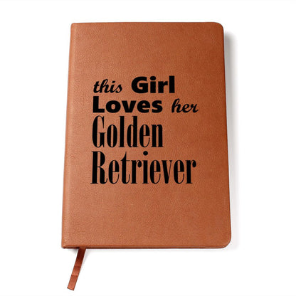 Golden Retriever - Vegan Leather Journal