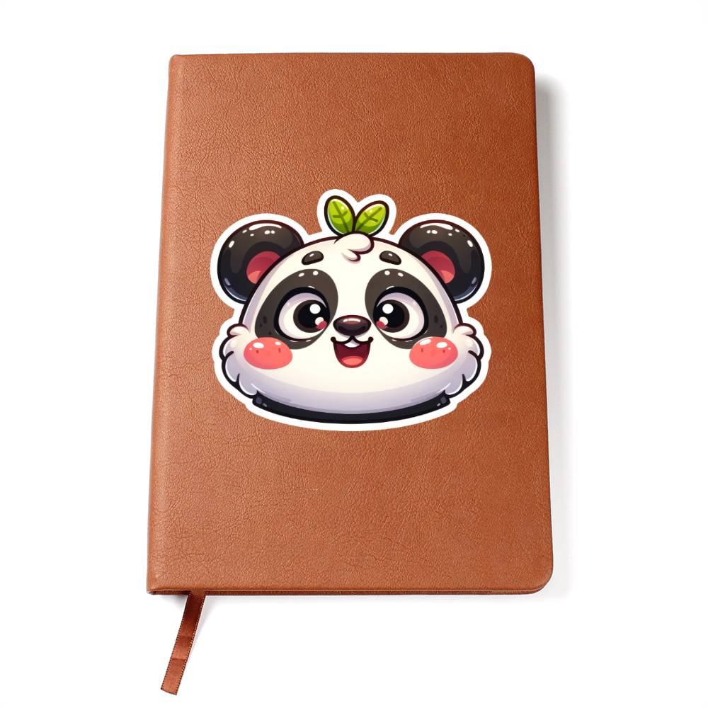 Cute Panda sticker 117 - Vegan Leather Journal