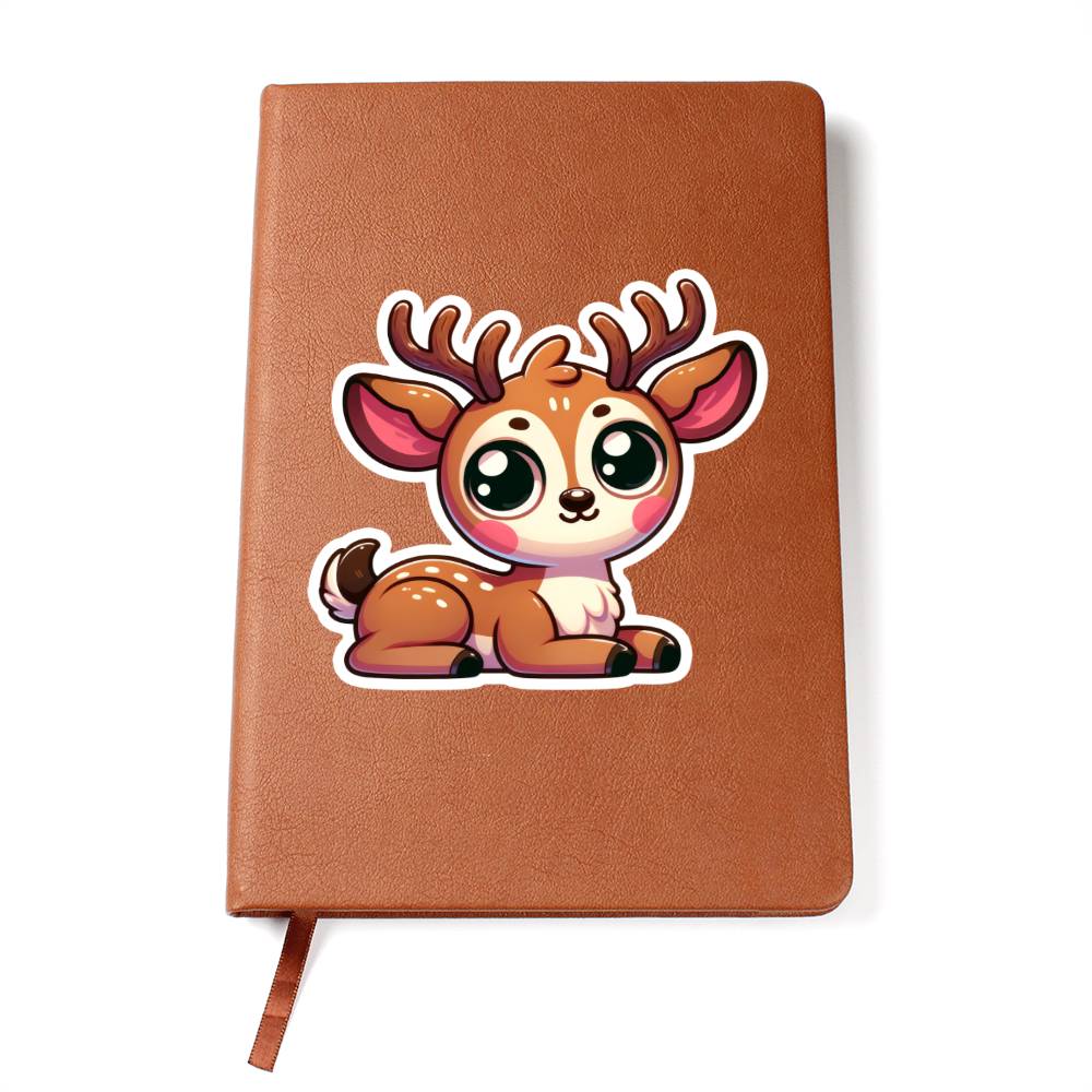 Cute Deer sticker 35 - Vegan Leather Journal