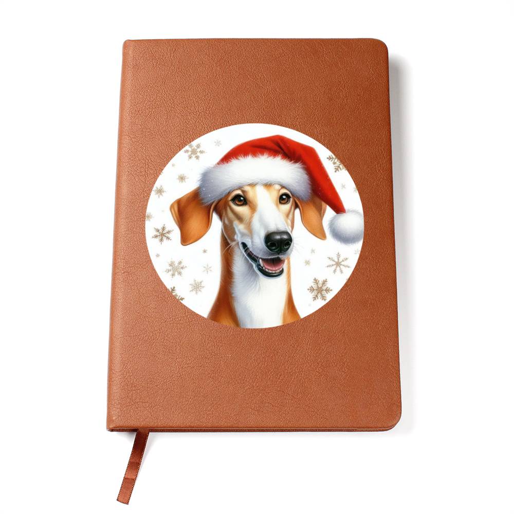 Christmas Dog - Ibizan Hound - Vegan Leather Journal