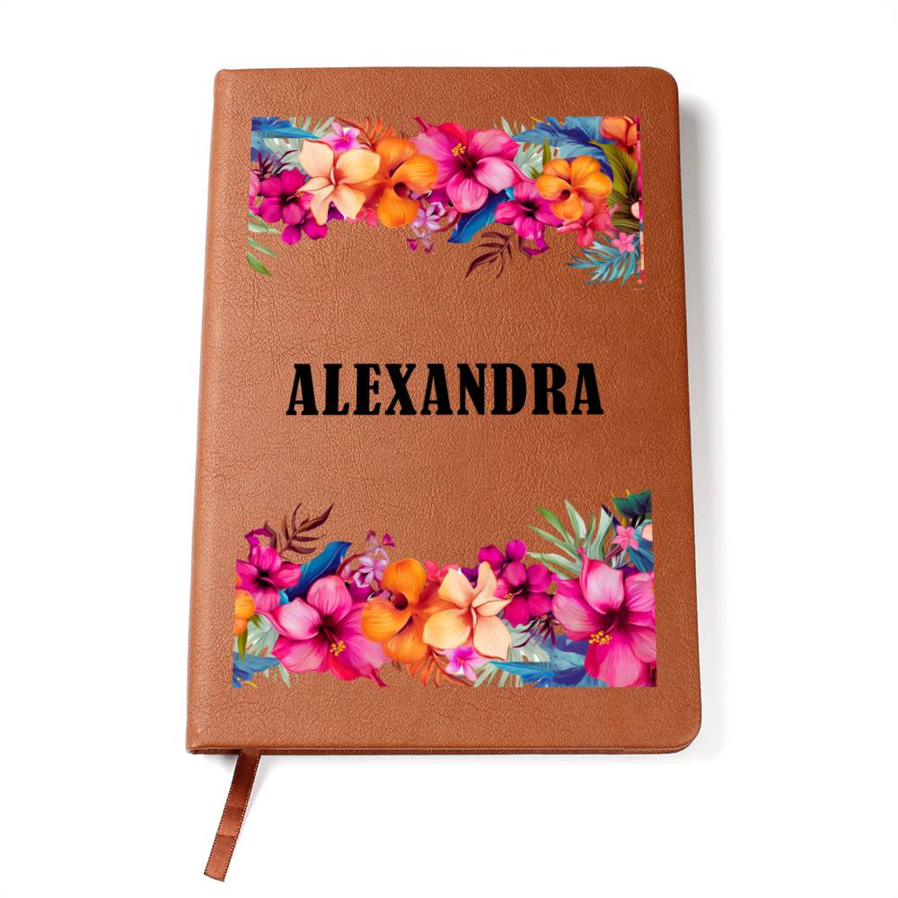 Alexandra (Tropical Flowers) - Vegan Leather Journal