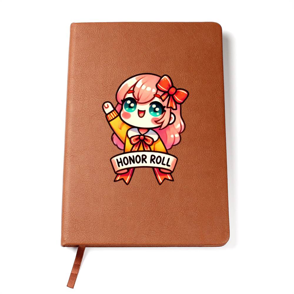 Cute Back to School Sticker 030 - Vegan Leather Journal
