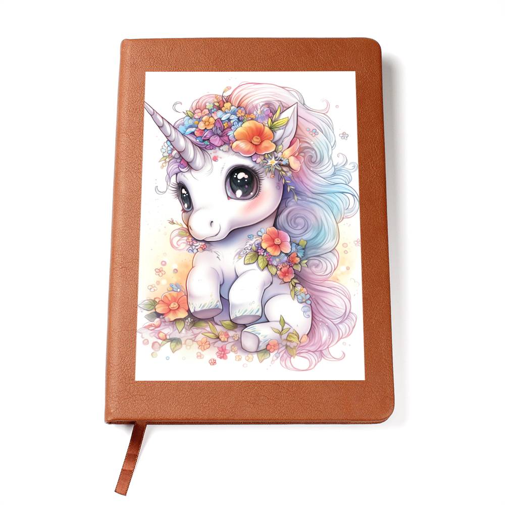 Cute Unicorn 092 - Vegan Leather Journal