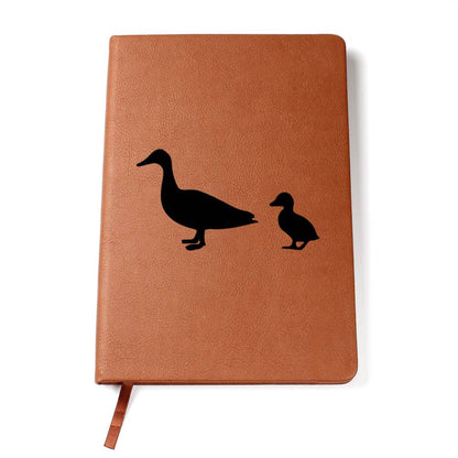 Mama Duck With 1 Duckling - Vegan Leather Journal