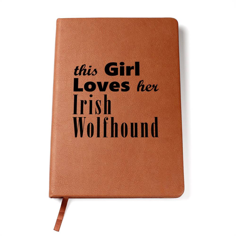 Irish Wolfhound - Vegan Leather Journal