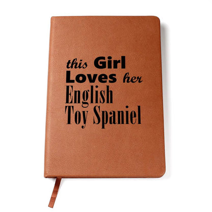 English Toy Spaniel - Vegan Leather Journal