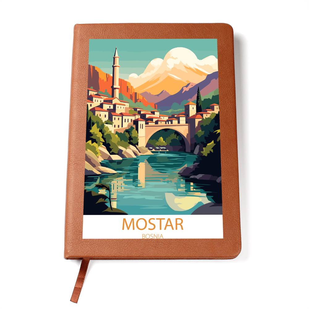 Famous Travel Destinations - Mostar, Bosnia - Vegan Leather Journal