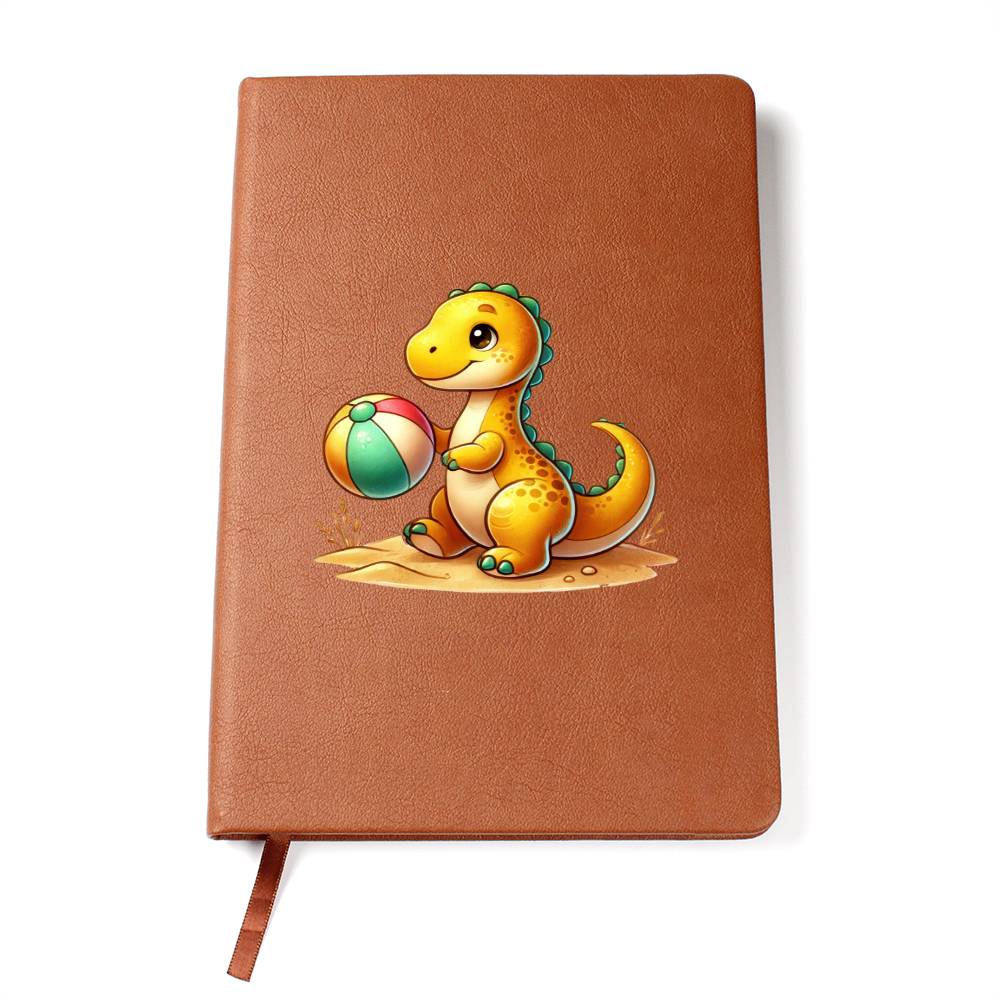 Colorful Baby Dinosaur 032 - Vegan Leather Journal