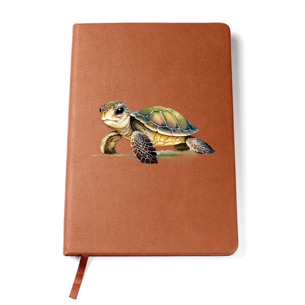 Cute Sea Turtle 020 - Vegan Leather Journal
