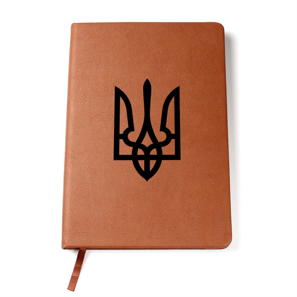 Tryzub (Black) - Vegan Leather Journal