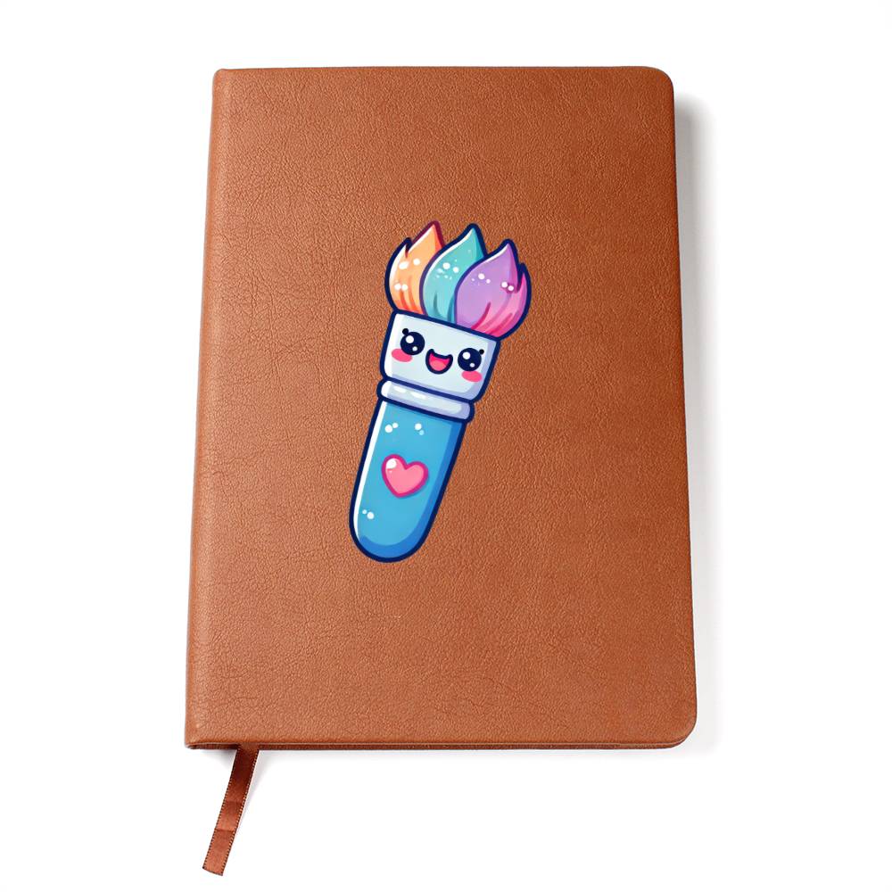 Cute Back to School Sticker 097 - Vegan Leather Journal