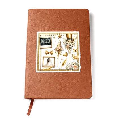 Luxury Wedding Decor Sticker 039 - Vegan Leather Journal
