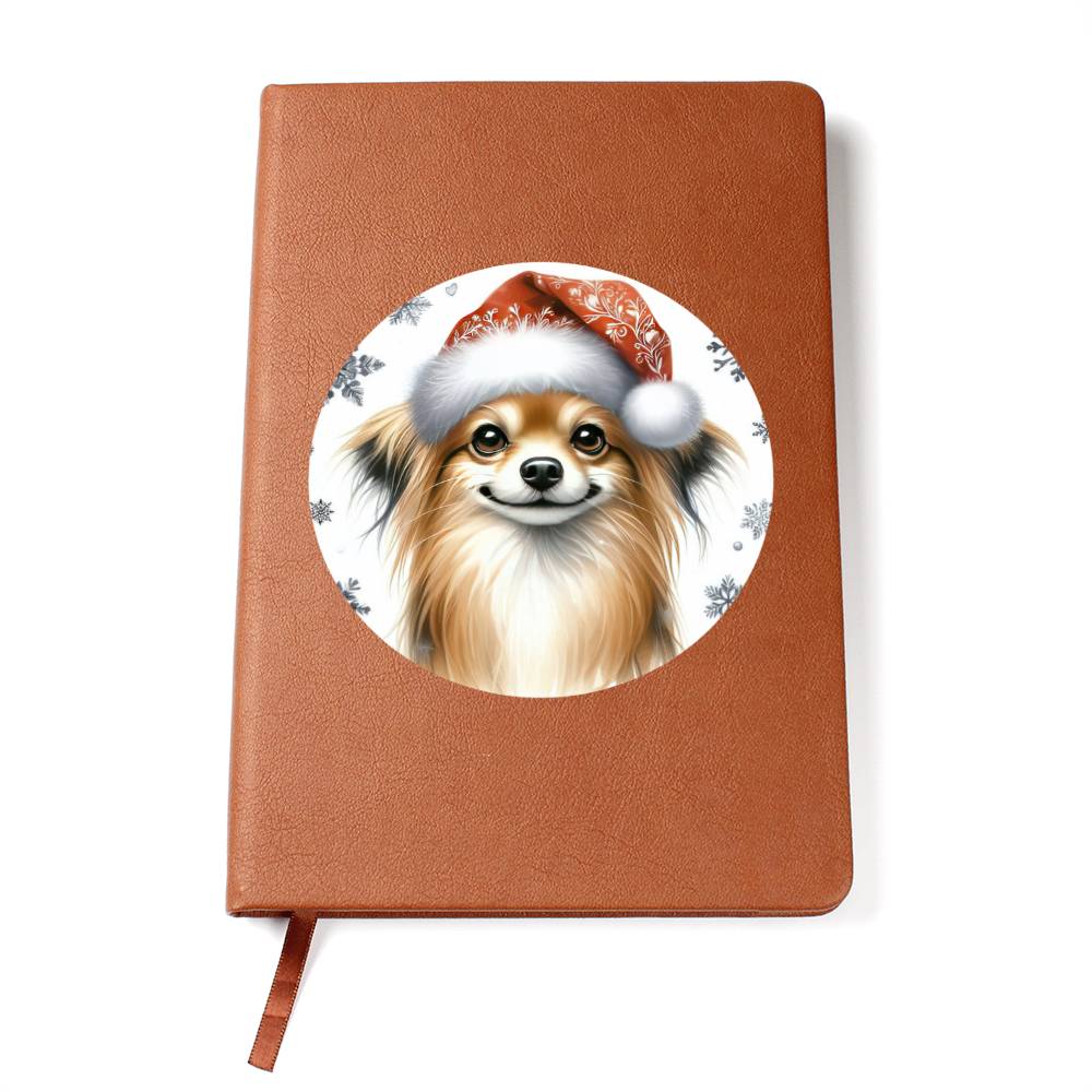 Christmas Dog - Russian Toy - Vegan Leather Journal