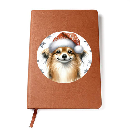 Christmas Dog - Russian Toy - Vegan Leather Journal