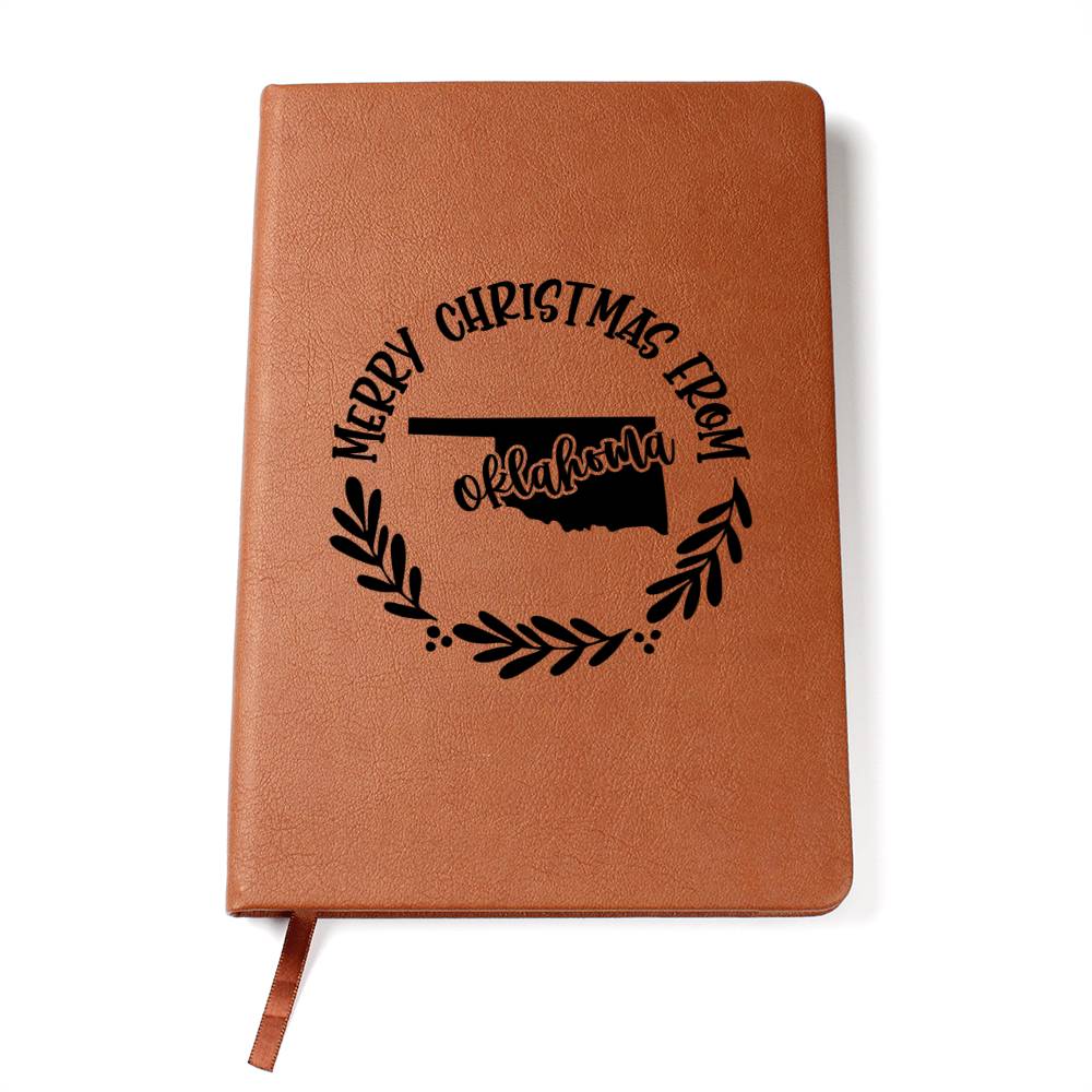 Merry Christmas From Oklahoma - Vegan Leather Journal