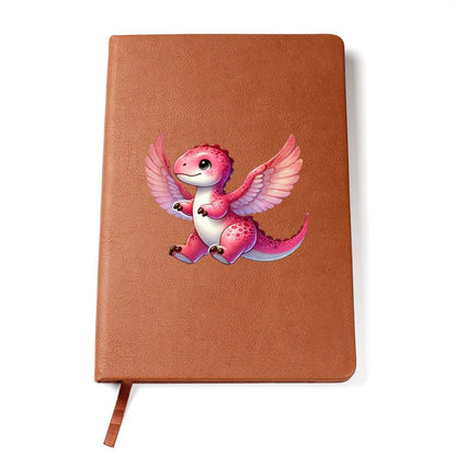 Colorful Baby Dinosaur 014 - Vegan Leather Journal