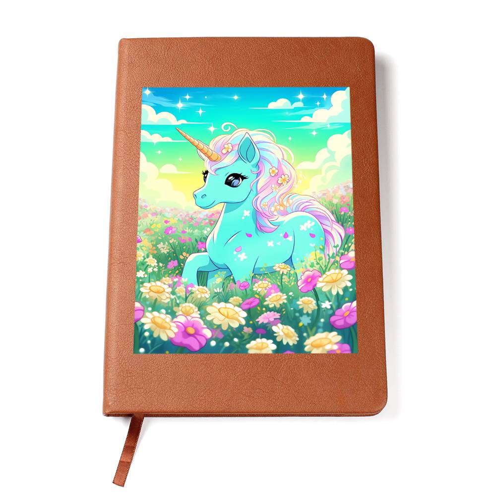 Cute Unicorn 071 - Vegan Leather Journal