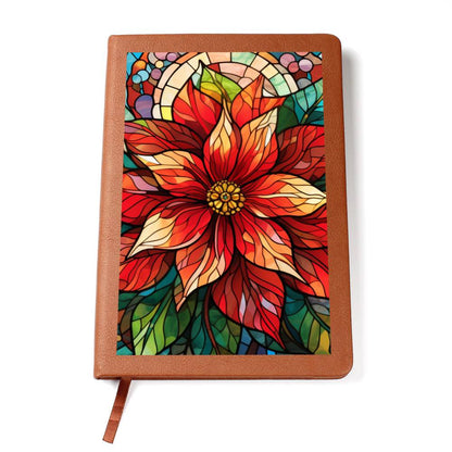 Christmas Stained Glass Design 025 - Vegan Leather Journal