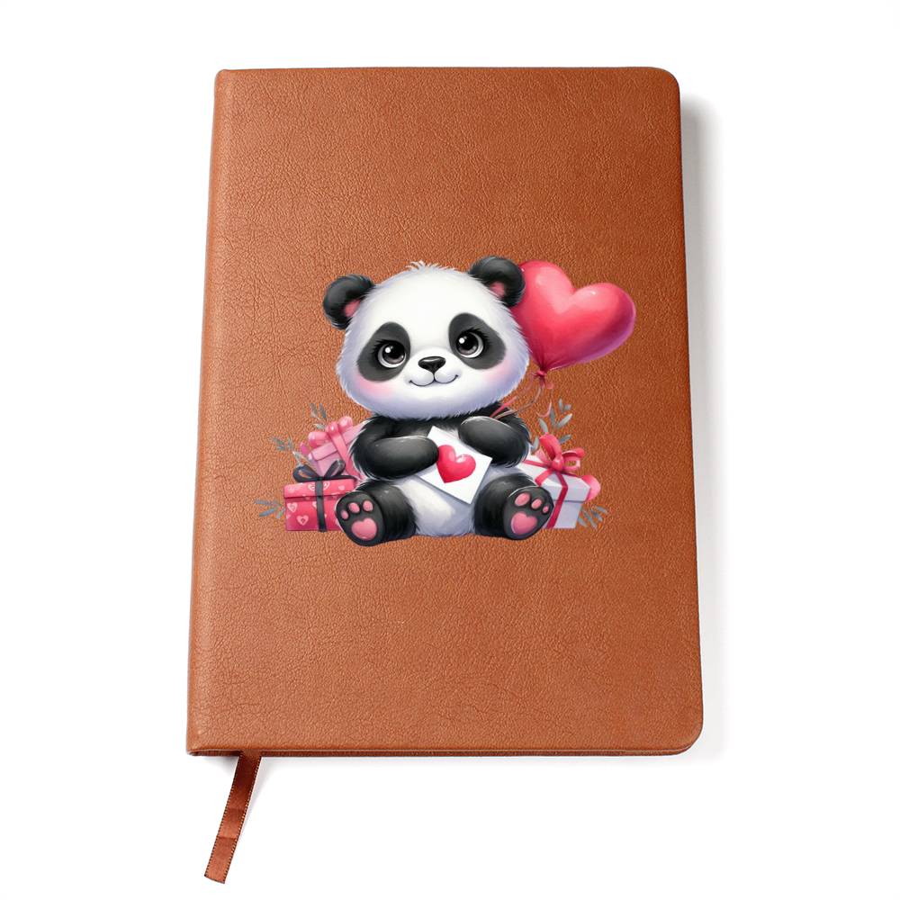 Valentine's Day Panda 023 - Vegan Leather Journal