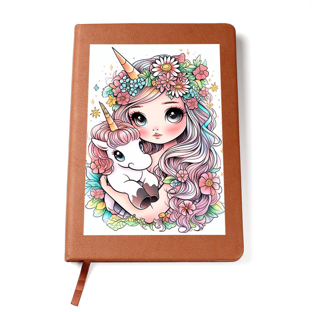 Cute Unicorn 075 - Vegan Leather Journal